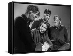 Lifeboat by Alfred Hitchcock with Hume Cronyn, Mary Anderson, John Hodiak and William Bendix., 1944-null-Framed Stretched Canvas