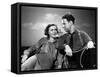 Lifeboat by Alfred Hitchcock with Mary anderson and Hume Cronyn, 1944 (b/w photo)-null-Framed Stretched Canvas