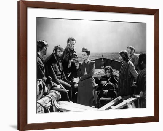 Lifeboat by Alfred Hitchcock with Walter Slezak, Hume Cronyn, Tallulah Bankhead, Heather angel and -null-Framed Photo