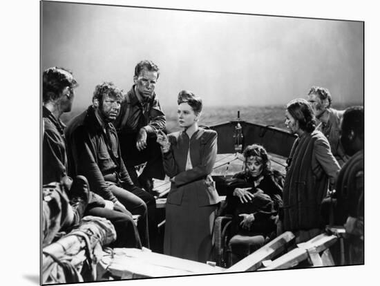 Lifeboat by Alfred Hitchcock with Walter Slezak, Hume Cronyn, Tallulah Bankhead, Heather angel and -null-Mounted Photo