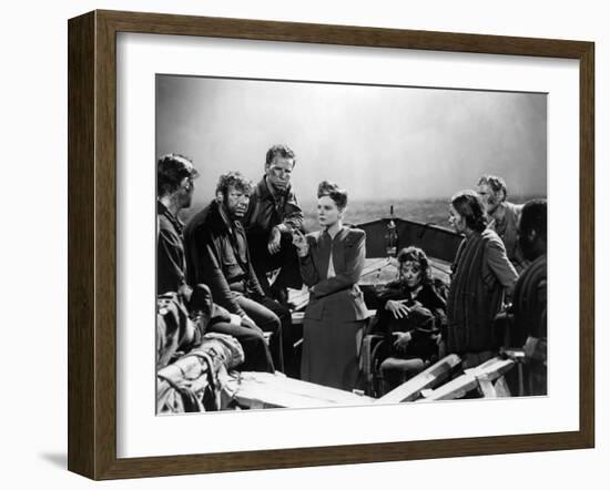 Lifeboat by Alfred Hitchcock with Walter Slezak, Hume Cronyn, Tallulah Bankhead, Heather angel and -null-Framed Photo