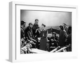 Lifeboat by Alfred Hitchcock with Walter Slezak, Hume Cronyn, Tallulah Bankhead, Heather angel and -null-Framed Photo