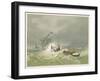 Lifeboat Going to the Aid of a Sailing Ship in Trouble-Edward Duncan-Framed Art Print