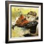 Lifeboat Rescue-English School-Framed Giclee Print