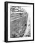 Lifeboats Being Lowered 75 Feet from Boat Deck to Water to Rescue Passengers from the Titanic-null-Framed Giclee Print