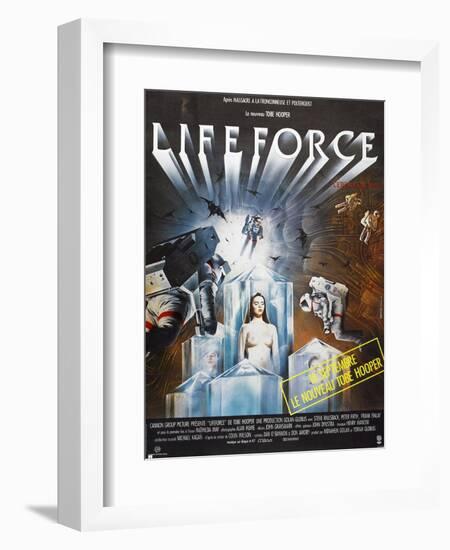 Lifeforce, French poster, 1985. © Cannon Films/courtesy Everett Collection-null-Framed Art Print