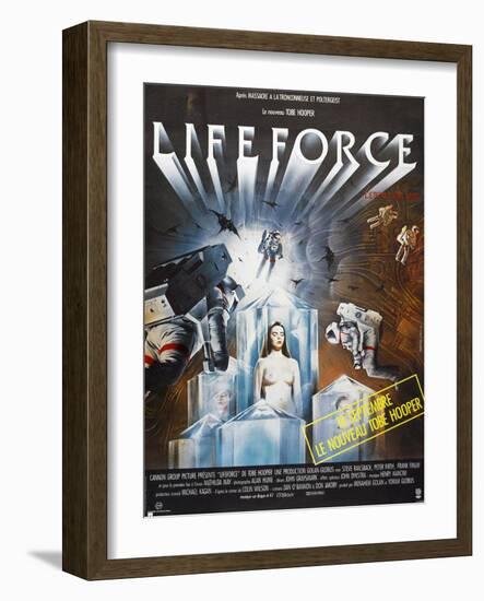 Lifeforce, French poster, 1985. © Cannon Films/courtesy Everett Collection-null-Framed Art Print