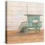 Lifeguard House on Wood-Susan Bryant-Stretched Canvas