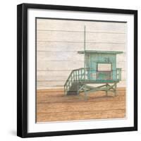 Lifeguard House on Wood-Susan Bryant-Framed Photographic Print