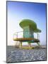 Lifeguard Hut in Art Deco Style, South Beach, Miami Beach, Miami, Florida, USA-Gavin Hellier-Mounted Premium Photographic Print