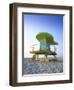 Lifeguard Hut in Art Deco Style, South Beach, Miami Beach, Miami, Florida, USA-Gavin Hellier-Framed Photographic Print