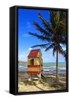 Lifeguard Hut on a Beach, Puerto Rico-George Oze-Framed Stretched Canvas