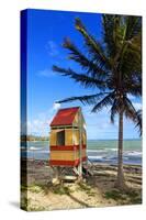 Lifeguard Hut on a Beach, Puerto Rico-George Oze-Stretched Canvas