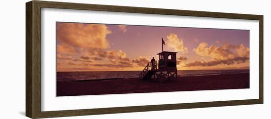 Lifeguard Hut on the Beach, 22nd St. Lifeguard Station, Redondo Beach, California, USA-null-Framed Photographic Print