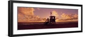 Lifeguard Hut on the Beach, 22nd St. Lifeguard Station, Redondo Beach, California, USA-null-Framed Photographic Print