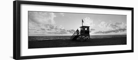 Lifeguard Hut on the Beach, 22nd St. Lifeguard Station, Redondo Beach, Los Angeles County-null-Framed Photographic Print