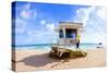 Lifeguard Hut on the Beach, Fort Lauderdale, Florida, USA-null-Stretched Canvas