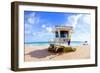 Lifeguard Hut on the Beach, Fort Lauderdale, Florida, USA-null-Framed Photographic Print