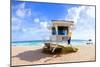 Lifeguard Hut on the Beach, Fort Lauderdale, Florida, USA-null-Mounted Photographic Print