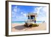 Lifeguard Hut on the Beach, Fort Lauderdale, Florida, USA-null-Framed Photographic Print