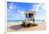 Lifeguard Hut on the Beach, Fort Lauderdale, Florida, USA-null-Framed Photographic Print