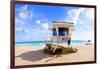 Lifeguard Hut on the Beach, Fort Lauderdale, Florida, USA-null-Framed Photographic Print