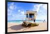 Lifeguard Hut on the Beach, Fort Lauderdale, Florida, USA-null-Framed Photographic Print