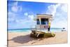 Lifeguard Hut on the Beach, Fort Lauderdale, Florida, USA-null-Stretched Canvas