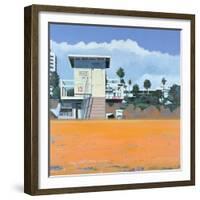 Lifeguard Hut on the Beach, Santa Monica, USA, 2002-Peter Wilson-Framed Giclee Print