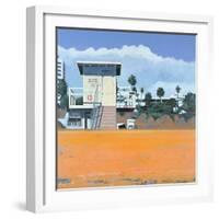 Lifeguard Hut on the Beach, Santa Monica, USA, 2002-Peter Wilson-Framed Giclee Print