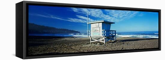 Lifeguard Hut on the Beach, Torrance Beach, Torrance, Los Angeles County, California, USA-null-Framed Stretched Canvas