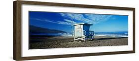 Lifeguard Hut on the Beach, Torrance Beach, Torrance, Los Angeles County, California, USA-null-Framed Photographic Print