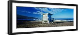 Lifeguard Hut on the Beach, Torrance Beach, Torrance, Los Angeles County, California, USA-null-Framed Photographic Print