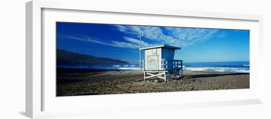 Lifeguard Hut on the Beach, Torrance Beach, Torrance, Los Angeles County, California, USA-null-Framed Photographic Print