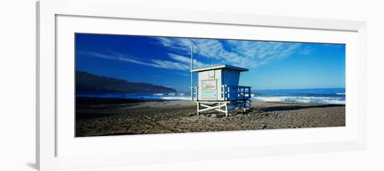 Lifeguard Hut on the Beach, Torrance Beach, Torrance, Los Angeles County, California, USA-null-Framed Photographic Print