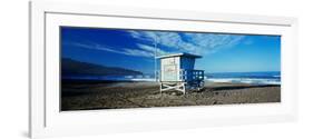 Lifeguard Hut on the Beach, Torrance Beach, Torrance, Los Angeles County, California, USA-null-Framed Photographic Print