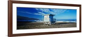 Lifeguard Hut on the Beach, Torrance Beach, Torrance, Los Angeles County, California, USA-null-Framed Photographic Print