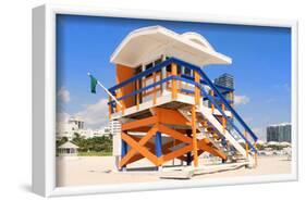 Lifeguard Hut South Beach FL-null-Framed Art Print