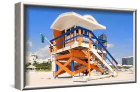Lifeguard Hut South Beach FL-null-Framed Art Print