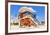 Lifeguard Hut South Beach FL-null-Framed Art Print