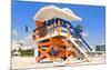 Lifeguard Hut South Beach FL-null-Mounted Art Print