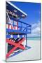 Lifeguard Hut, South Beach, Miami, Florida, U.S.A-Marco Simoni-Mounted Photographic Print