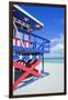 Lifeguard Hut, South Beach, Miami, Florida, U.S.A-Marco Simoni-Framed Photographic Print