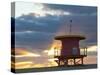 Lifeguard Hut, South Beach, Miami, Florida, Usa-Peter Adams-Stretched Canvas