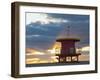 Lifeguard Hut, South Beach, Miami, Florida, Usa-Peter Adams-Framed Photographic Print