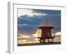 Lifeguard Hut, South Beach, Miami, Florida, Usa-Peter Adams-Framed Photographic Print