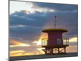 Lifeguard Hut, South Beach, Miami, Florida, Usa-Peter Adams-Mounted Photographic Print