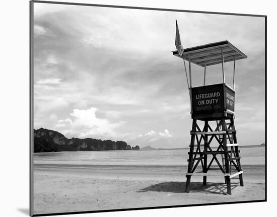 Lifeguard Observation Tower-null-Mounted Art Print