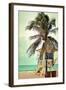 Lifeguard Shack and Palm-Lantern Press-Framed Art Print