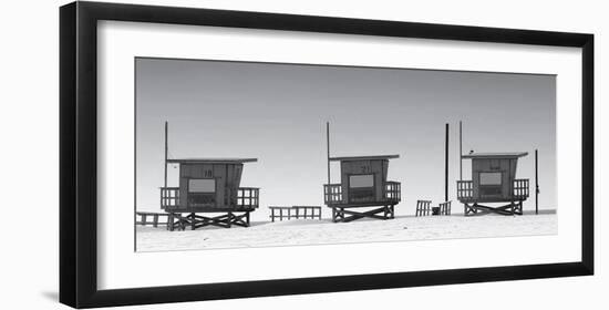 Lifeguard Shacks, Venice Beach-null-Framed Art Print